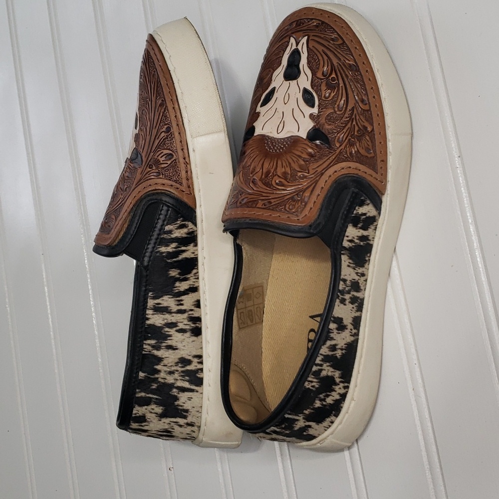 MYRA Western Skull Slip-On Shoes Size 8 Womens - Picture 8 of 9
